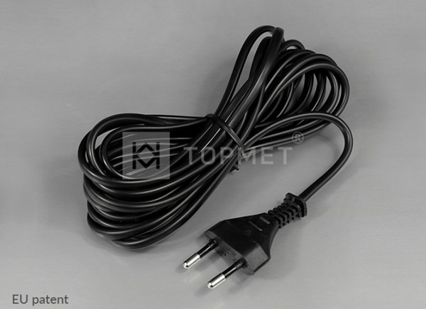 Picture of Cable with plug 250V; 2×0,75; 2,5 A; L-4000 (black